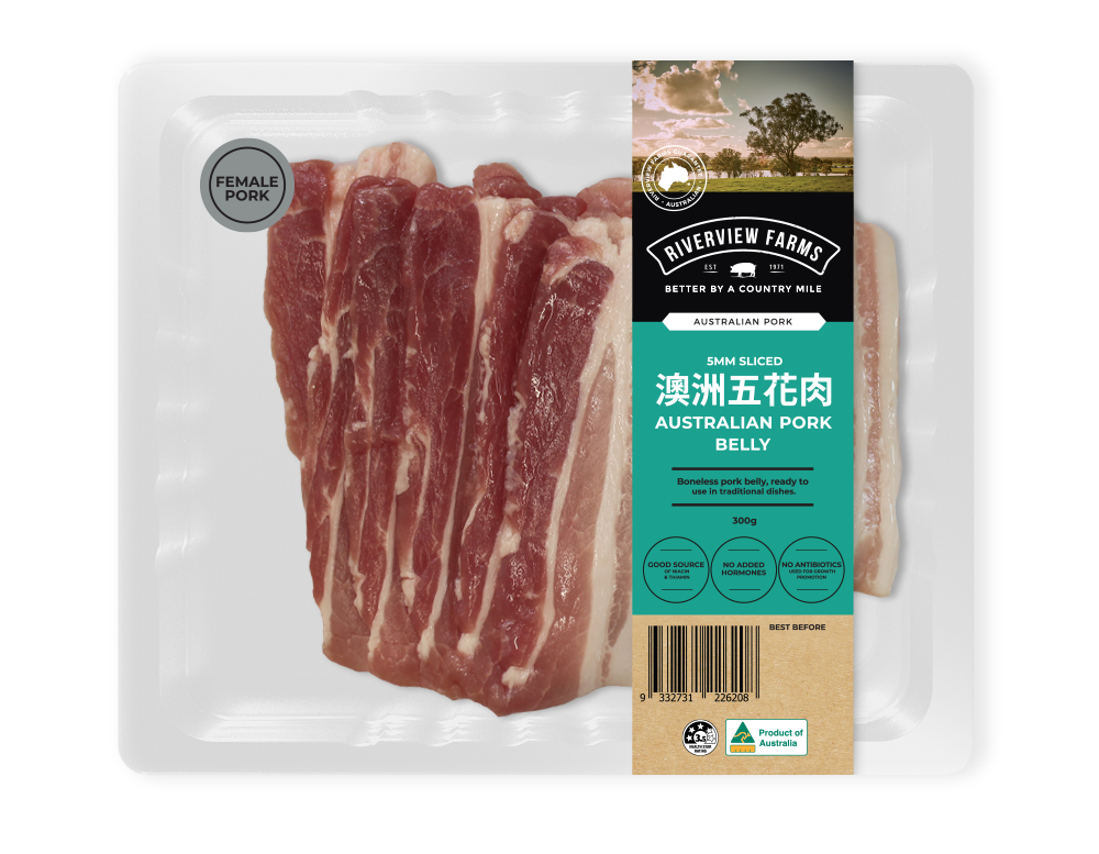 5mm Sliced Australian Pork Belly<span>FEMALE ONLY</span>