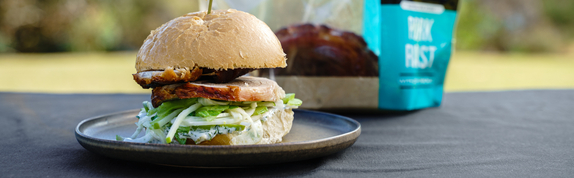 Hot Pork Roll with Celery & Apple Slaw - Riverview Farms